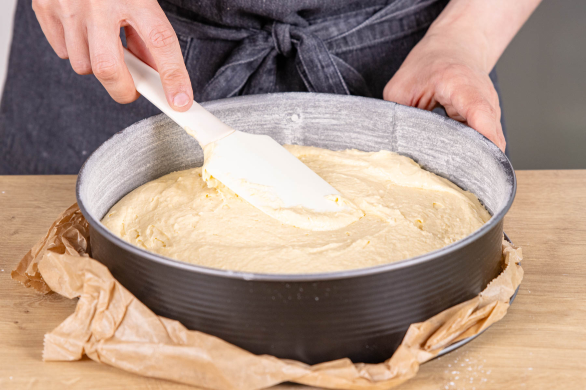 Apfelkuchen mit Rührteig und Pudding | Rezept