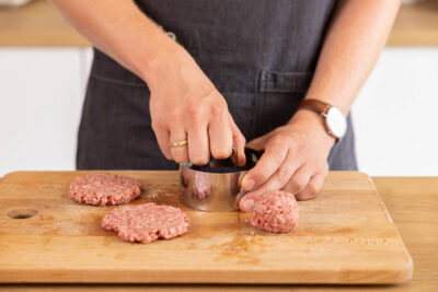 Hackfleisch plattieren
