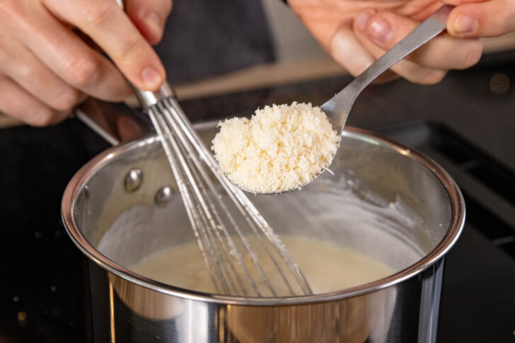 Parmesan dazugeben