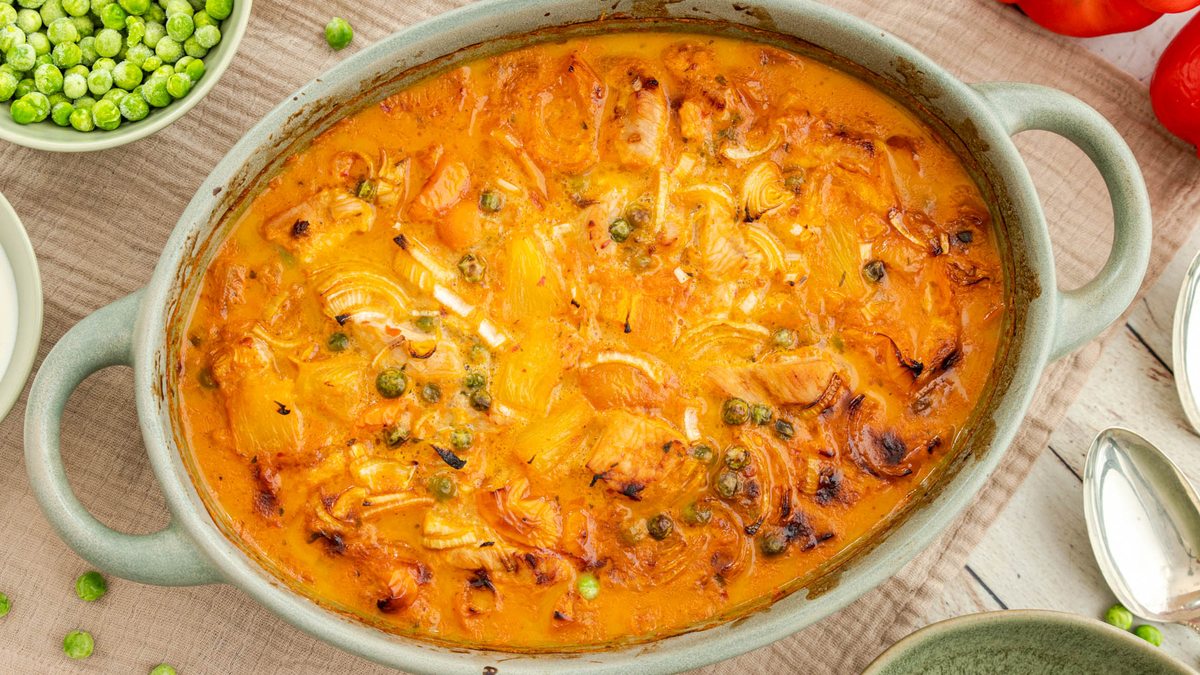 Einfache Ofensuppe mit Hähnchen und Ananas