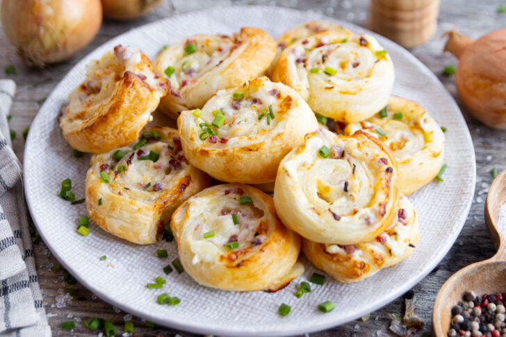 Flammkuchen-Schnnecken