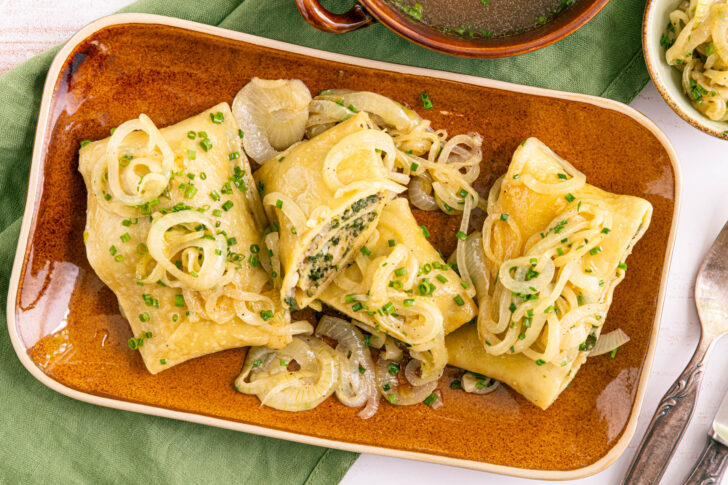 Geschmälzte Maultaschen