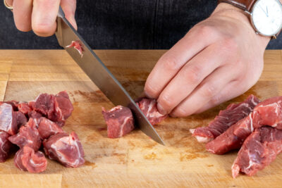 Rindfleisch schneiden