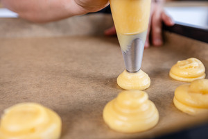 Brandteig portionieren