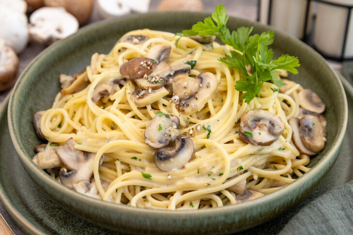 Pasta mit frischen Champignons