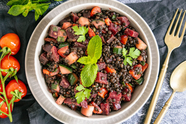 Rote-Bete-Linsensalat