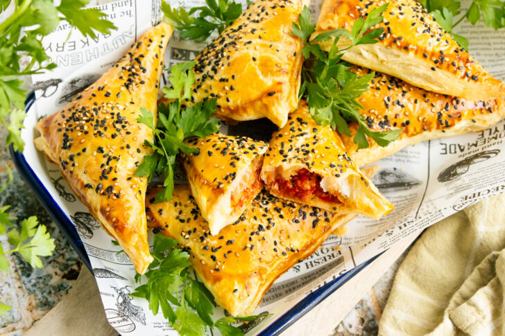 vegetarische Blätterteigtaschen