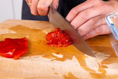 Paprika fein hacken