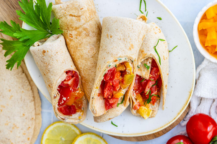 Vegetarische Wraps mit Frischkäse