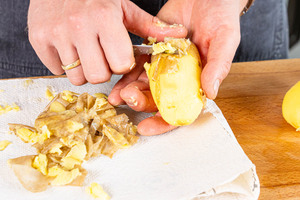 Kartoffeln schichten