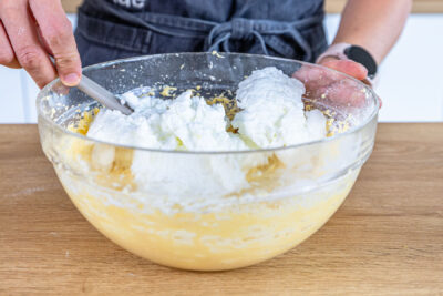 Eischnee unterheben
