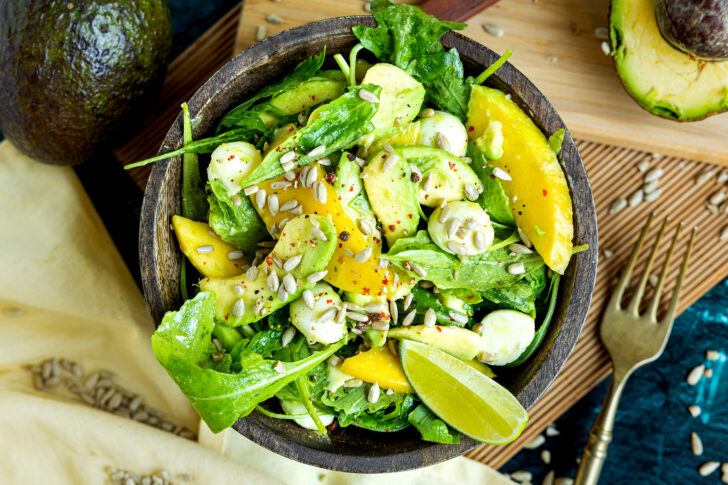 Avocado-Mango-Salat topdown