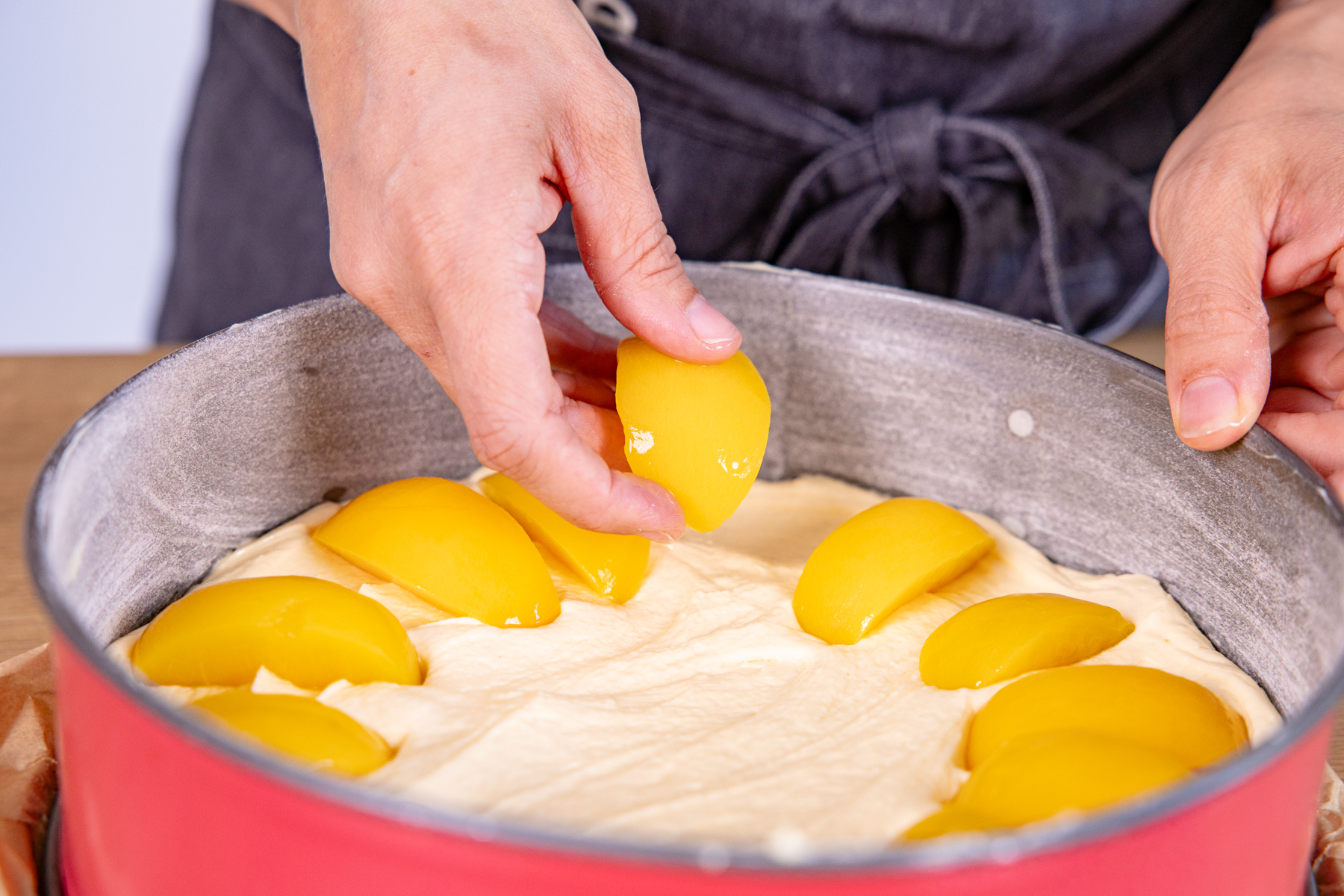 Einfacher Pfirsichkuchen | Rezept Einfacher Pfirsichkuchen | Rezept