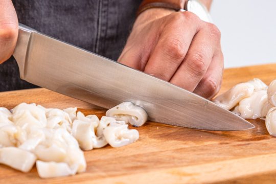 Frittierte Tintenfischringe