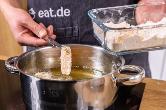 Frittierte Tintenfischringe