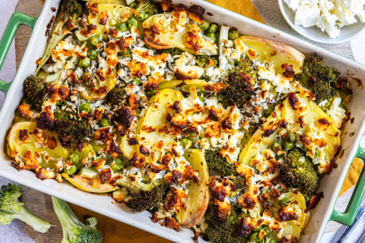 Gemüseauflauf mit Kartoffeln und Feta
