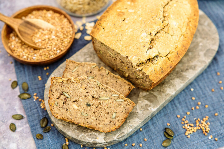 Gesundes Buchweizenbrot ohne Hefe