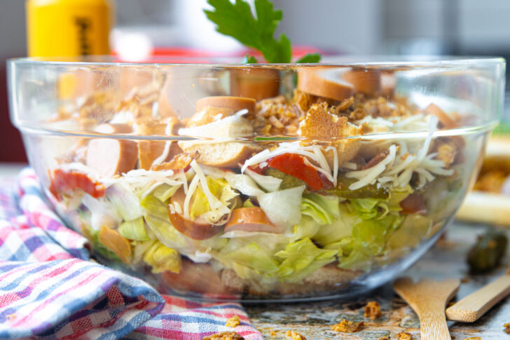Hot Dog Schichtsalat