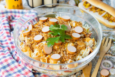 Hot Dog Schichtsalat