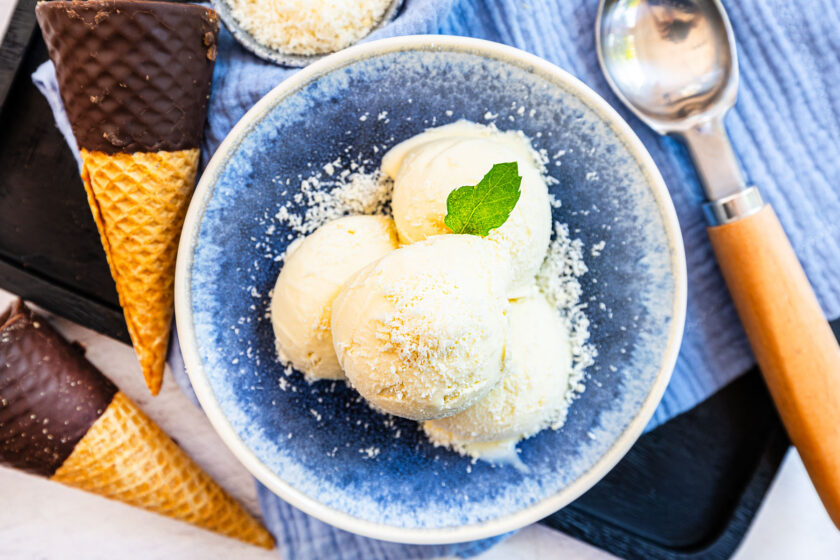 Einfaches Kokos Eis selber machen