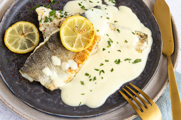 Senfsoße zu Fisch