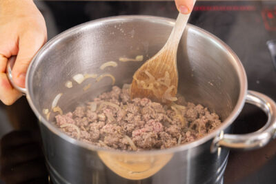 Hackfleisch anbraten