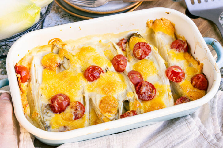 Chicorée-Auflauf mit Tomaten