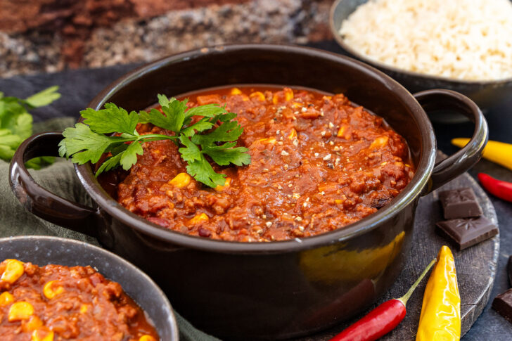 Chili con Carne mit Schokolade