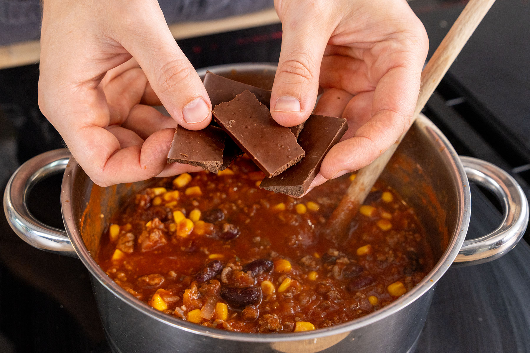 Chili con Carne mit Schokolade