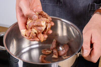 Gyrosfleisch anbraten