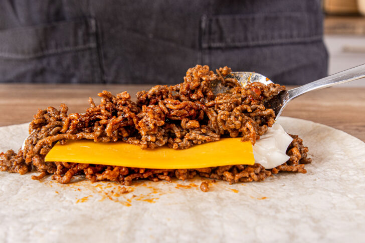Hackfleisch dazugeben