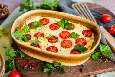 Low Carb Hüttenkäse-Auflauf