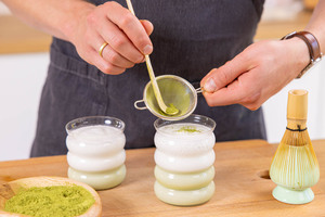 Matcha Latte dekorieren