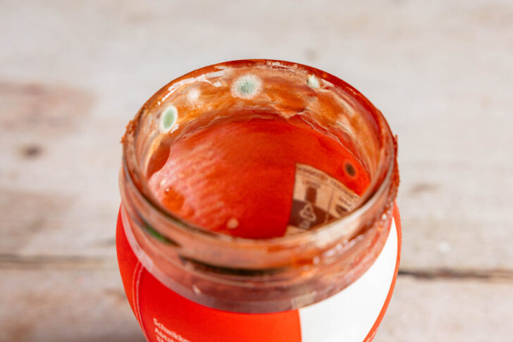 schimmelige Marmelade