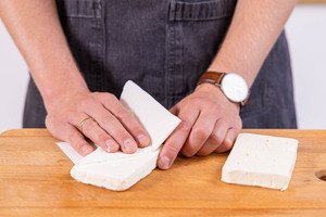 Feta abtupfen