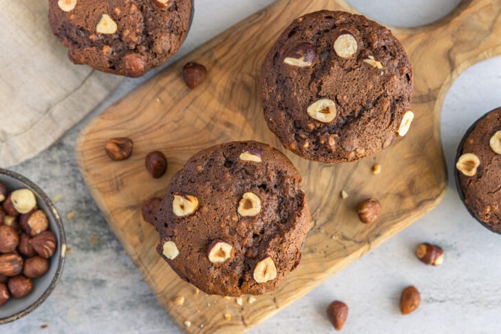 Schoko-Nuss-Muffins frertig gebacken