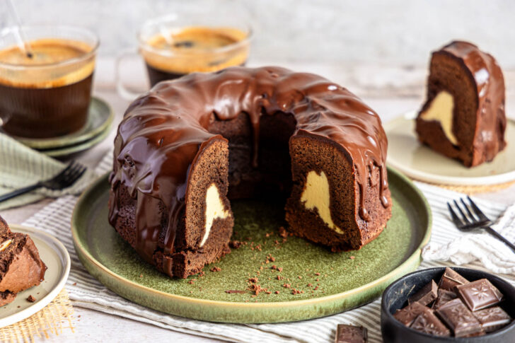 Schokokuchen mit Cheesecakefüllung