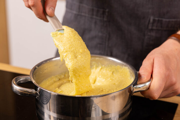 Masse dick, cremig einkochen