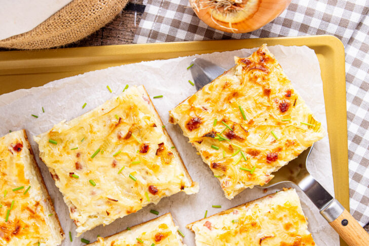 Zwiebelkuchen ohne Hefe