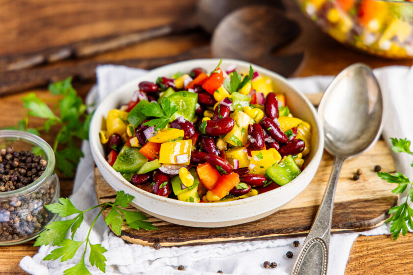 Bohnen-Mais-Salat mit Kidneybohnen