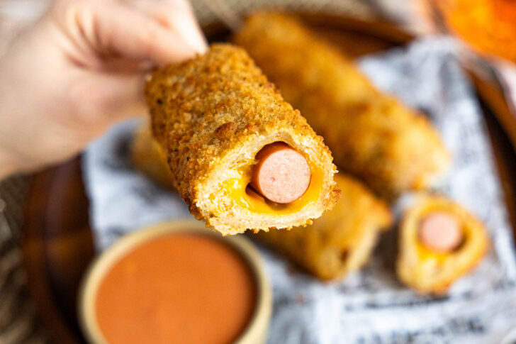 Cheesy Corndog mit Toast