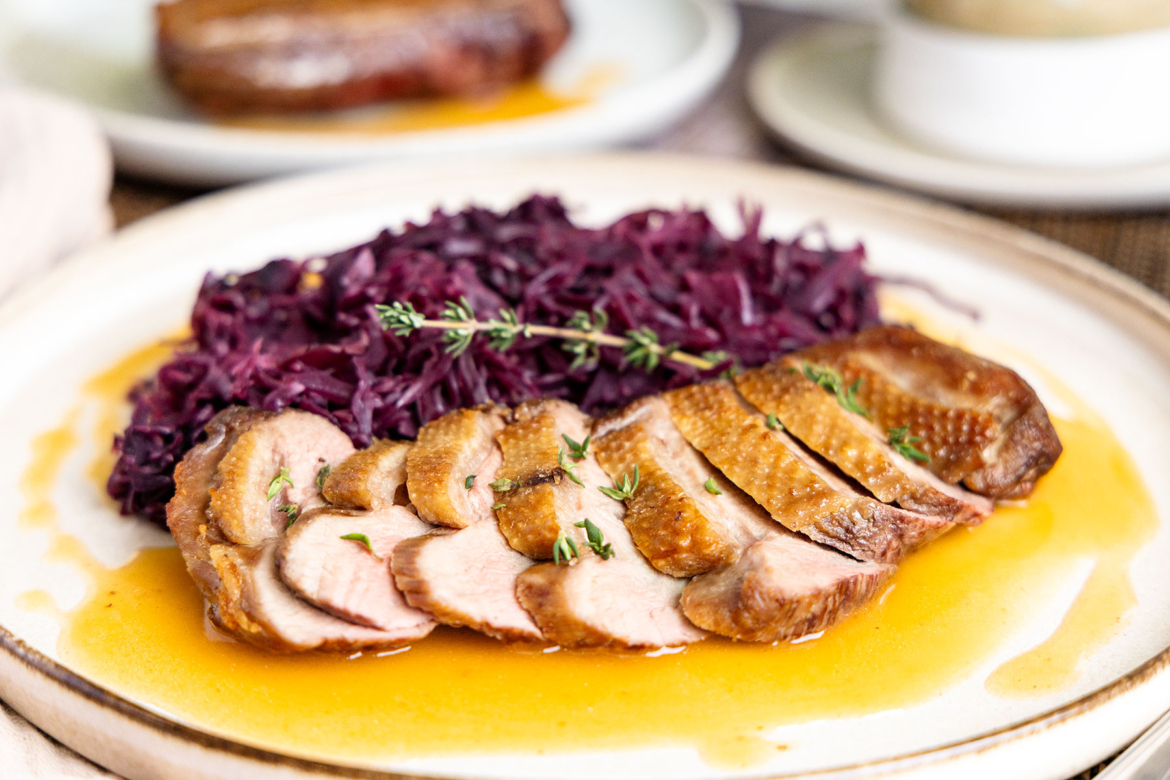 Gänsebrust braten und richtig zubereiten nah