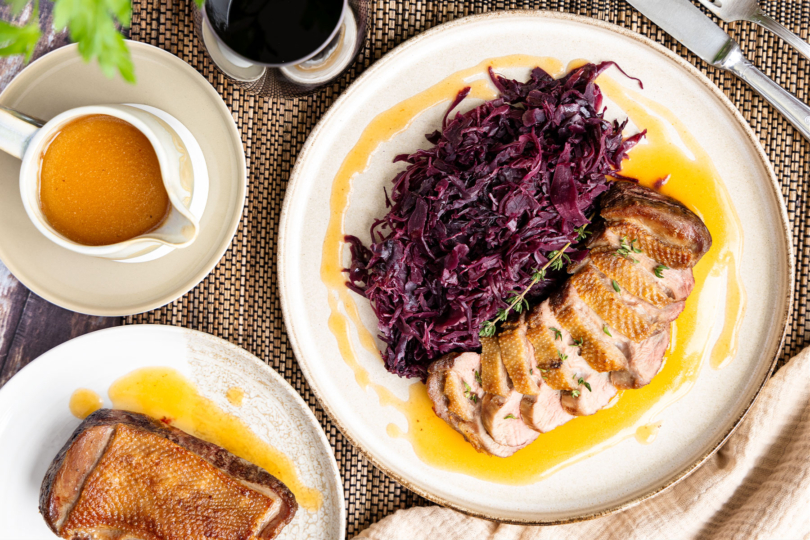 Gänsebrust braten und richtig zubereiten top-down