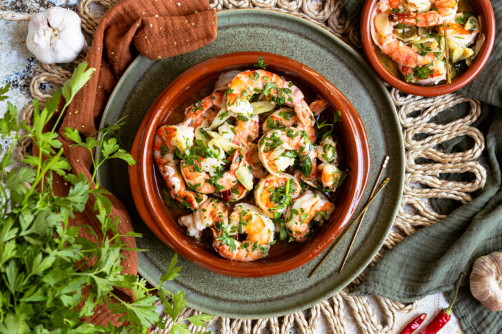 Gambas al Ajillo top-down
