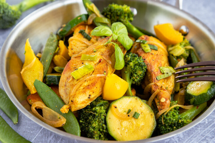 Hähnchenpfanne mit Gemüse