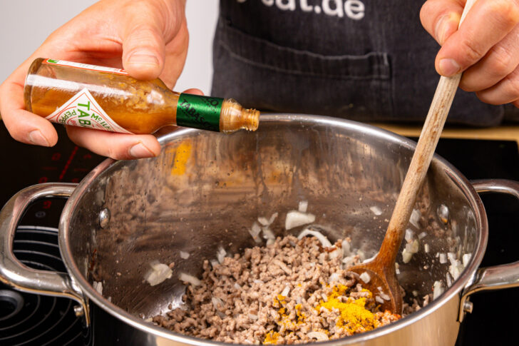 Hackfleisch würzen