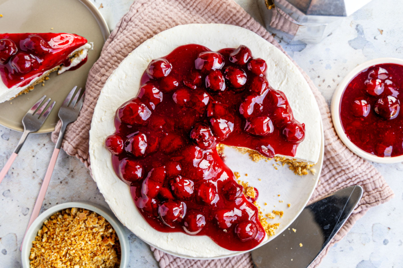 Kuchen ohne backen mit Keksboden