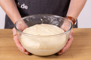 Perfekt gegangener Hefeteig