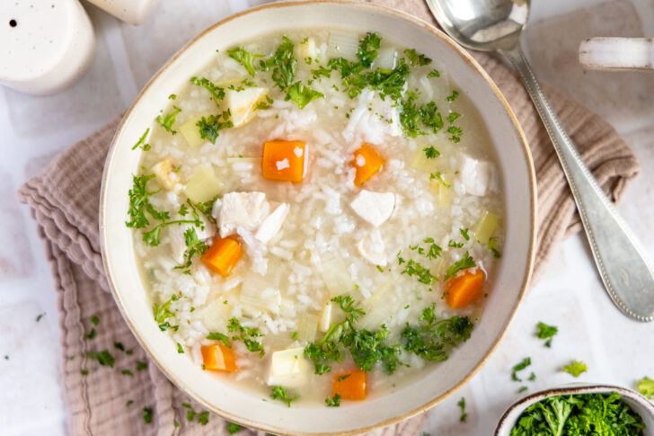 Reissuppe mit Huhn