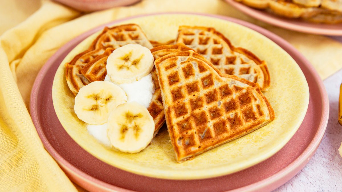 Bananenwaffeln ohne Zucker: die besten Baby-Waffeln